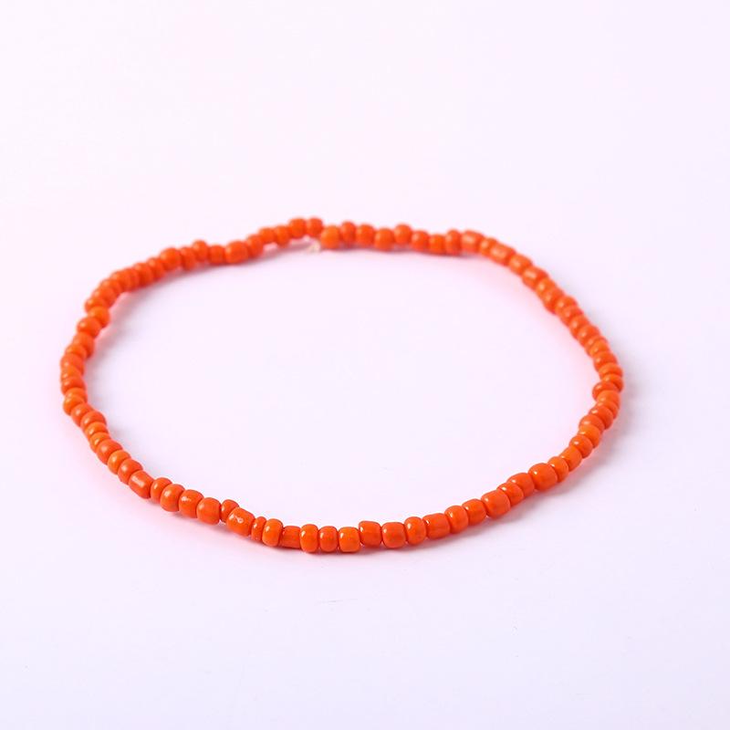Bracelet de perles de verre, 1 pièce, style Boho, Bracelet de cheville en perles colorées