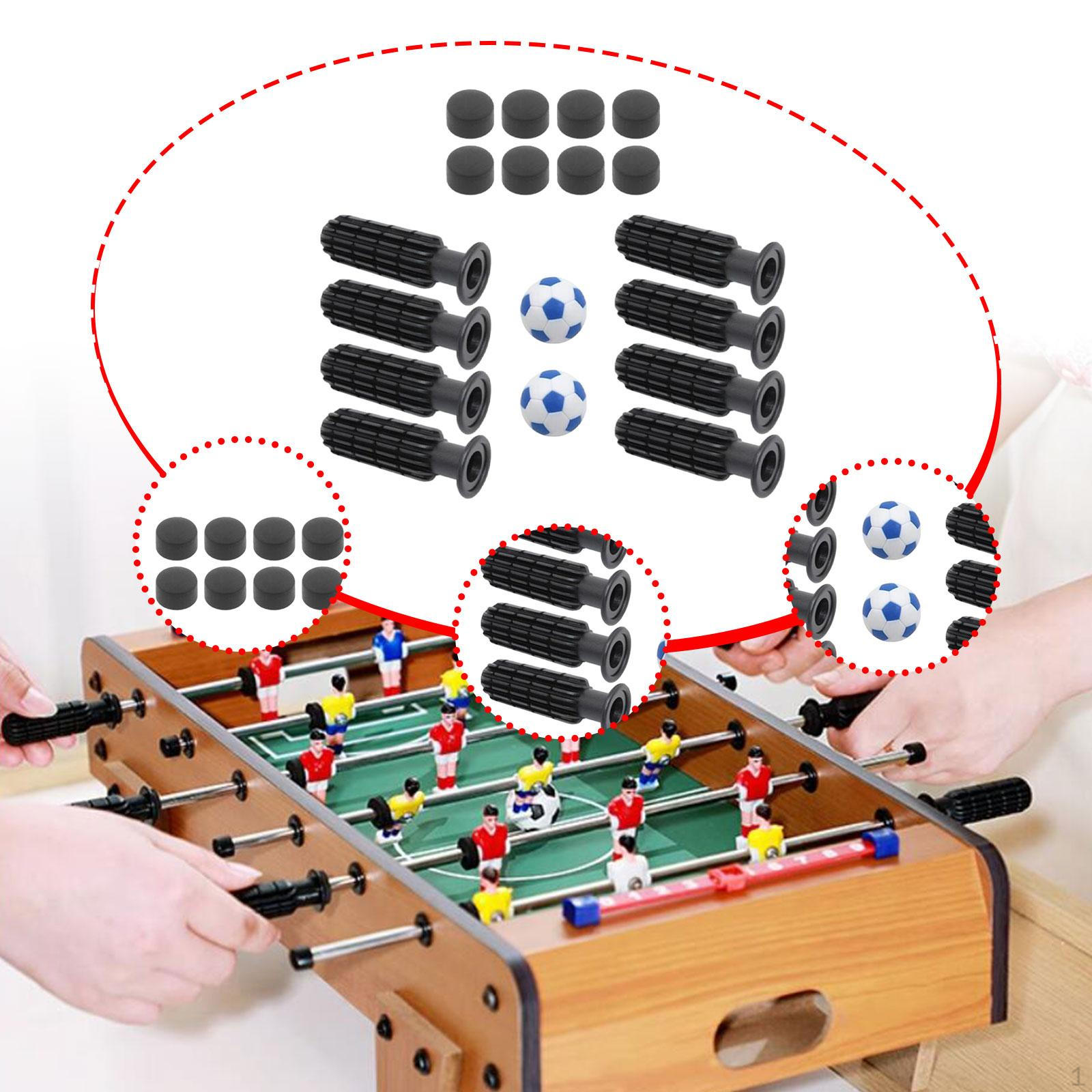 

8 шт. сменные ручки для настольного футбола, нескользящие, простые в установке Light Blue Footballs