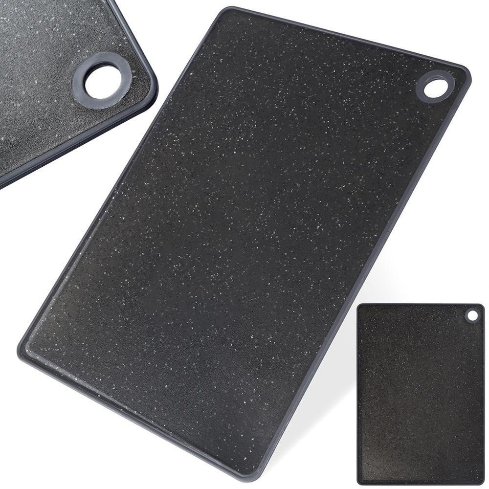 Black Granite-Effect Plastic Cutting Board 33x23cm