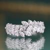 Fashion Leaf Design Cubic Zirconia Ring for Women Exquisite Bridal Wedding Ceremony Party Rings New Statement Accessories