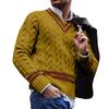 Men's   Big Size  Knitting  Long Sleeves  Twisted Flower  Pullover  Sweater