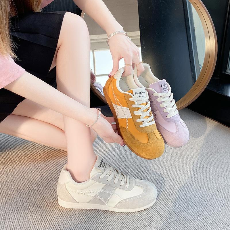 2025 Spring and Autumn Casual Shoes Student Personality Korean Edition Fashion Outer Wear New Soft-soled German Training Shoes Women's Sports Shoes Bo