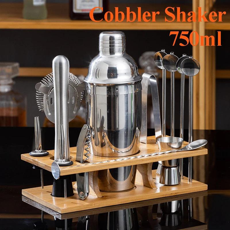 Nerezová sada na koktejly Míchačka Barman sada Cobbler Boston Shaker Barová sada Nástroje Jigger Míchačka Muddler Nalévátko Lžíce