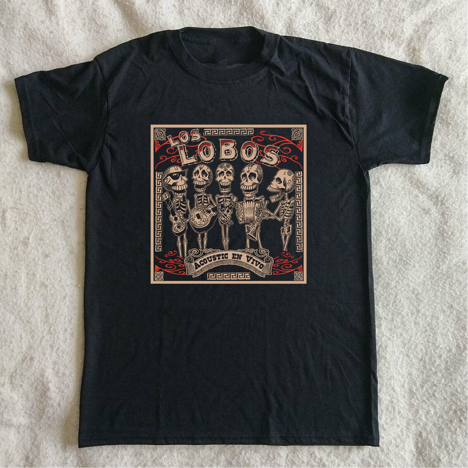 Los Lobos Band Acoustic En Vivo Short Sleeve T Shirt Full Size S-5XL FH68 XXL