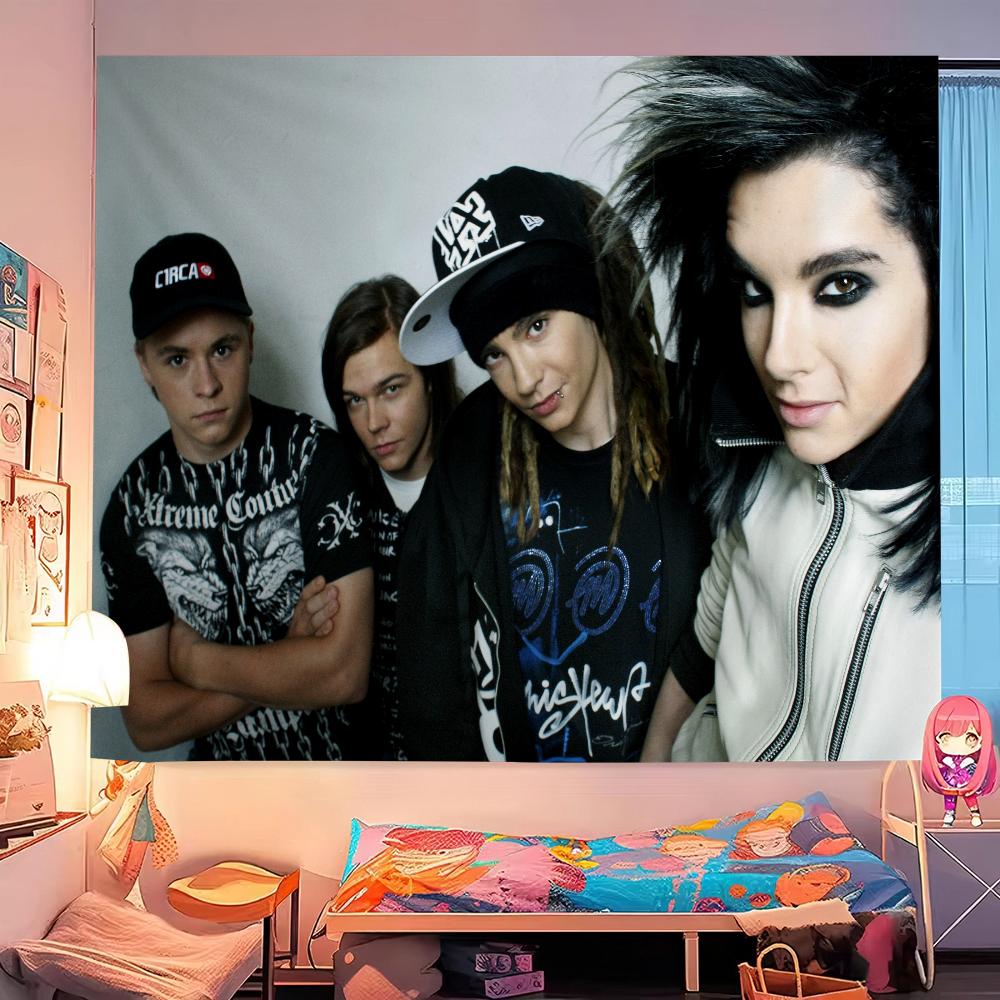Tokio Hotel Rock Band Bill Kaulitz DIY Wall Tapestry Hanging Tarot Hippie Wall Rugs Dorm Home Decor