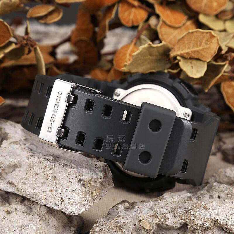 Casio LCD/Pointer Dual Display Series G-SHOCK Series Black Samurai Multifunctional Trendy Classic Sports Quartz Resin Strap Japanese and GA-100CF-8A