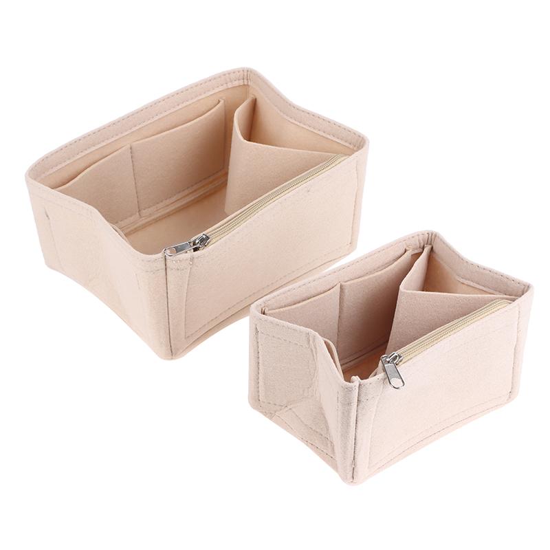 Felt Purse Organizer With Compartments Padded Cosmetic Bag Portable Handbag Removable Organizer Liner Women Suitable For Travel