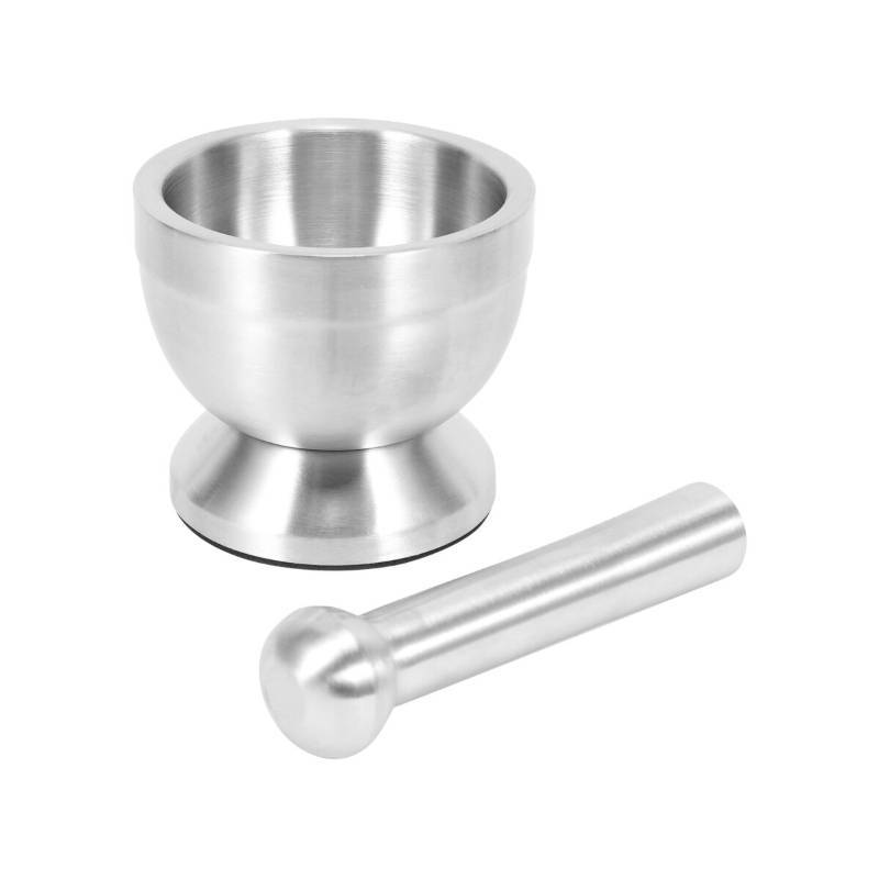 Garlic Crusher 304 Stainless Steel Mortar And Dual Head Grinder For Home Cooking And Meal Prep