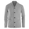 Men Shawl Collar Button Down Cardigan Sweater Classic Knitwear with Pockets Business Casual Versatile Outerwear for Fall Winter