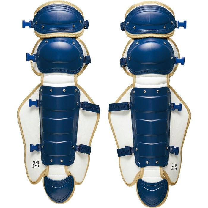 ZETT Baseball Soft Ball Leg Guards BLL3298CA Navy/Gold (2982J)