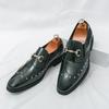 Britain Designer New Men's Pointed Rock Rivet Slip On Loafter Casual Dress Homecoming Shoes Male Formal Wedding Footwear