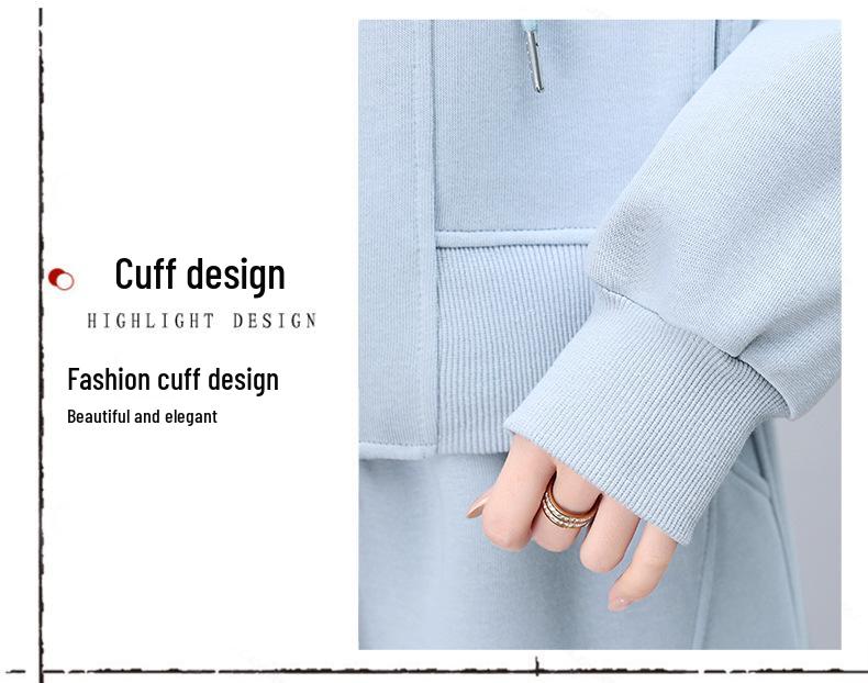 Women's Spring & Autumn 2025 Fashionable Casual Sportswear Set: Loose Sweatshirt & Wide-Leg Pants Two-Piece 