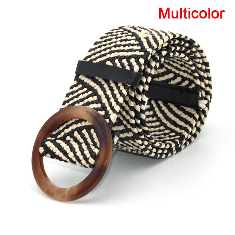 Vintage Breite Böhmische Gürtel Für Frauen Runde Holz Schnalle Geflochtenes Seil Gürtel Weiblich Lässig Häkeln Boho Kleid Taillenband