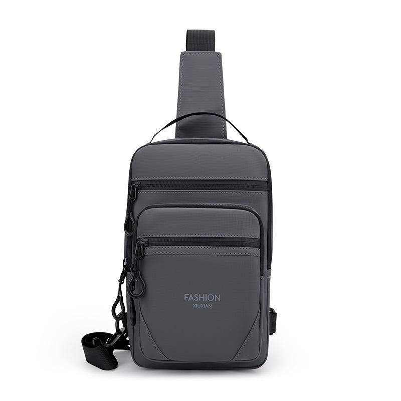 Men's Chest Bag Sports Commuter Shoulder Bag Multifunctional Nylon Large Capacity Outdoor Crossbody Bag