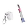 Fashionable Silicone Lipgloss Keychain Caps Compact Keyring Decors In 3 Stylish Color Variants Keychain Attachment