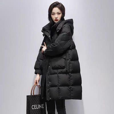 2025 Women's Mid-Length Hooded Down Jacket