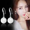 Women's Retro French Cat's Eye Water Drop Earrings - Elegant Studs with Ear Hooks