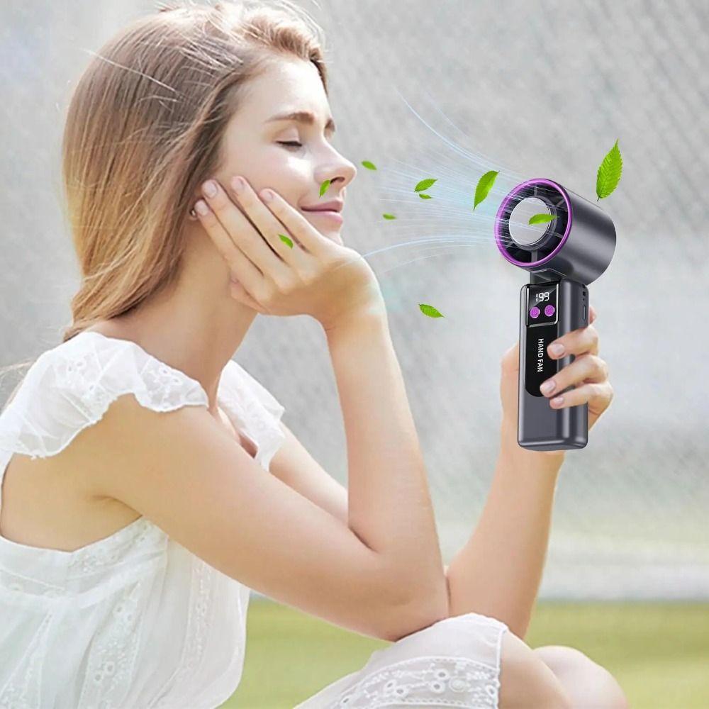 Semiconductor Refrigeration Handheld Fan 199 Gear Wind Mini Turbo Fan  Outdoors