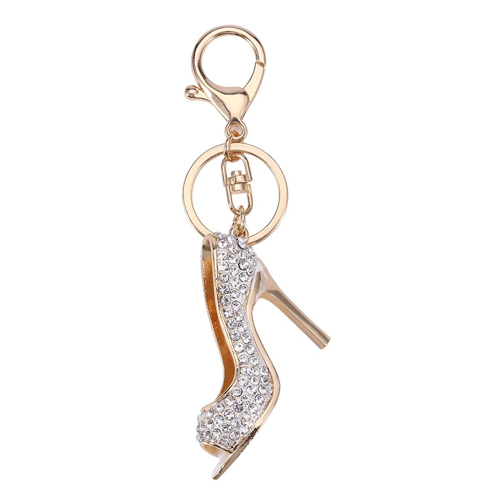 Key Chain Holder   Keychain   Alloy Rhinestone High Heel Key  Pink
