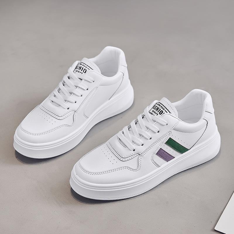 2025 Summer Solid Color Women's White Shoes, Fashionable Flat Shoes, Korean Version of Versatile Women's Shoes