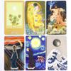 10.3*6cm Tarot on Canvas - A Stroll Through A Virtual Museum, 78 Pcs Tarot Cards Based on Rider Waite System