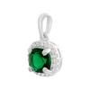 Серебряная подвеска с изумрудом nano 1.115ct (2205401)