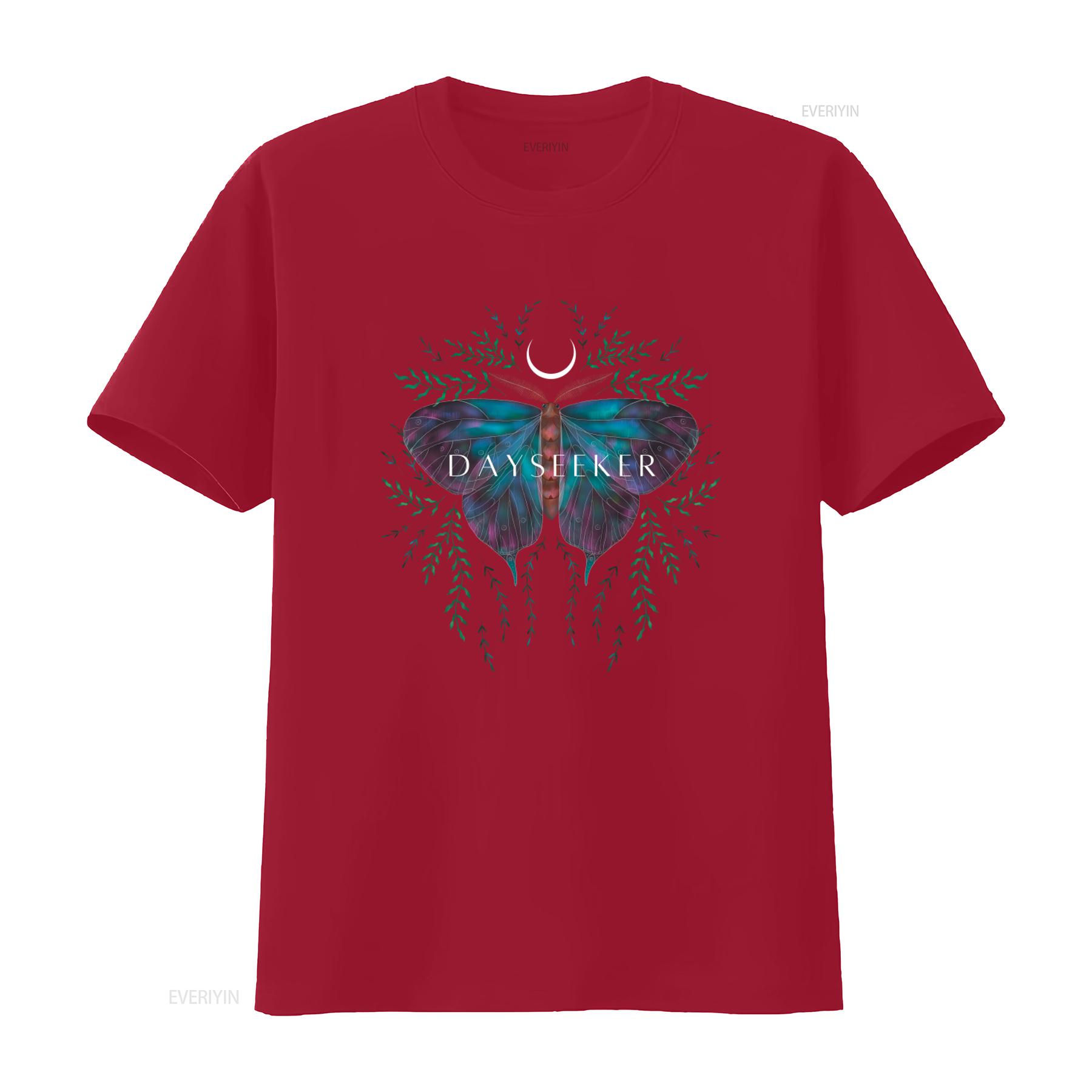 Dayseeker Moon Moth T Shirt Mystical Nighttime Design with and Floral Accents Perfect for Nature Lovers Fantasy Enthusiasts S