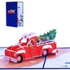3D for Pop Up Christmas Card  Xmas Tree Car Cards Birthday Wedding New Year Bles