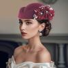 Women's Hat Vintage British Style Hat Headscarf Fashion Women's Floral Stewardess Hat Chic Elegant Fashionable Top Hat Women's Beret