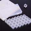 28 Slots Nail Art Storage Box Plastic Transparent Display Case Organizer Holder