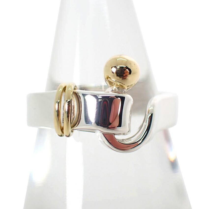 

[Used] TIFFANY 925/750 Hook & Eye Ring / Size 7 / j75-5