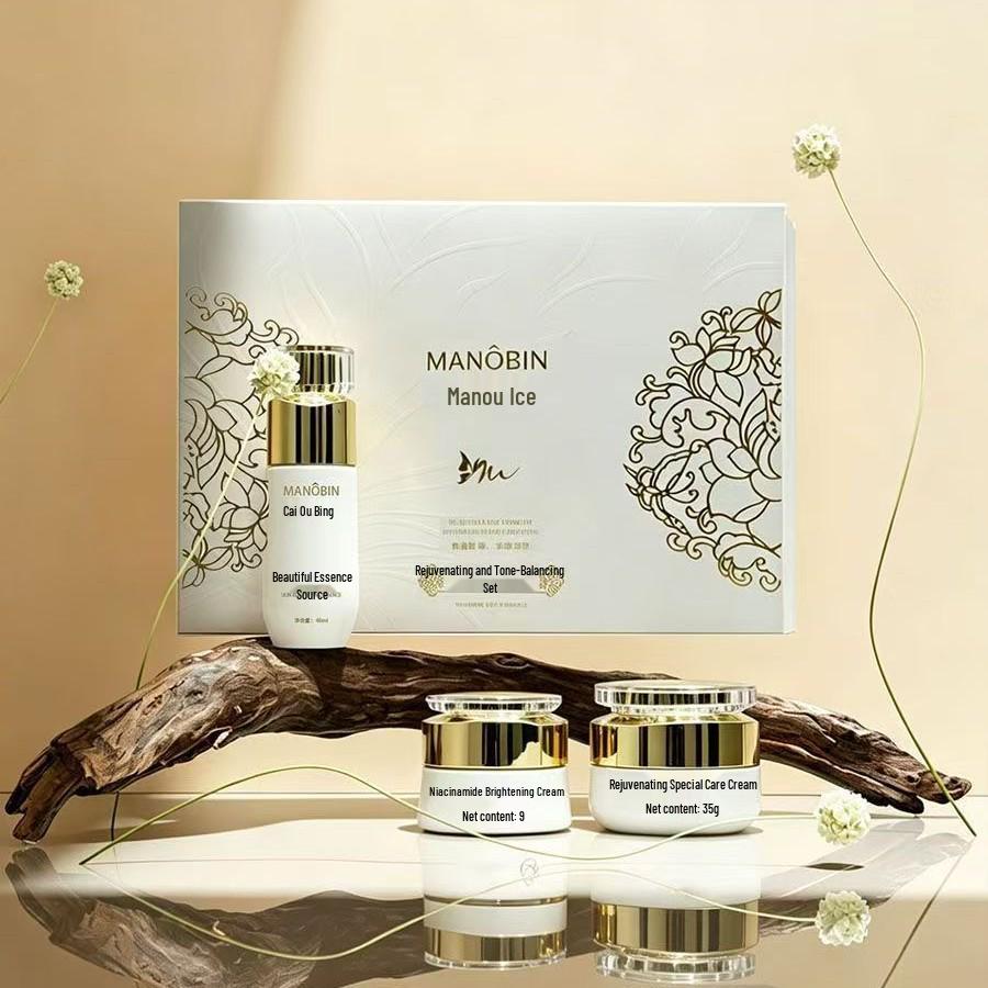 Man Ou Ice Skincare Trio: Brightening & Moisturizing Set Man Ou Ice Three-Piece Set