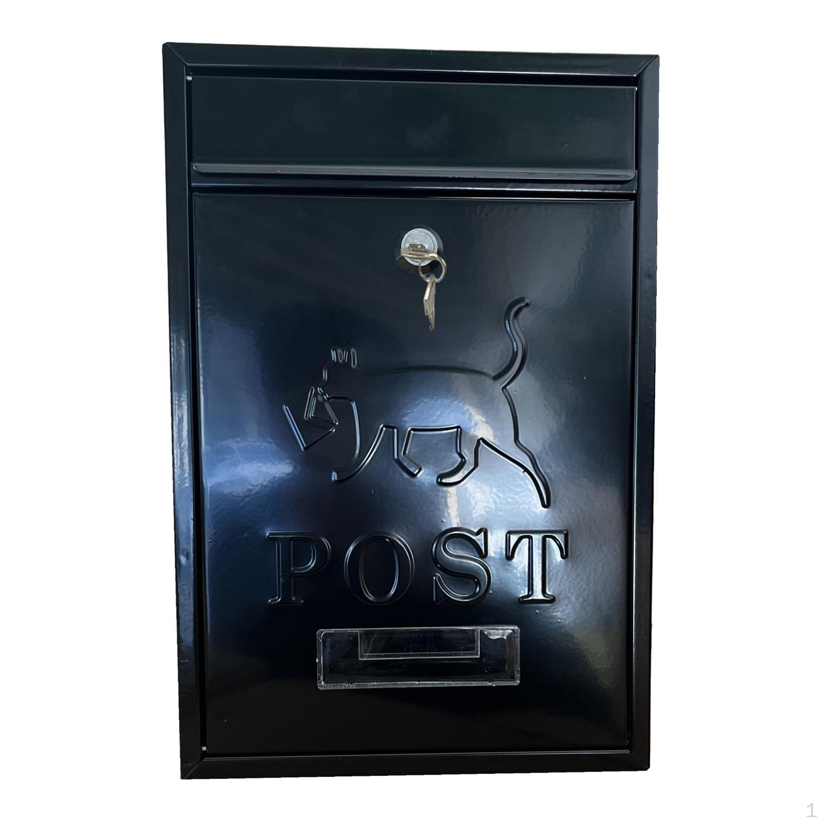 

Large Capacity Wall Mailbox with Lock for Outdoor Use чёрный
