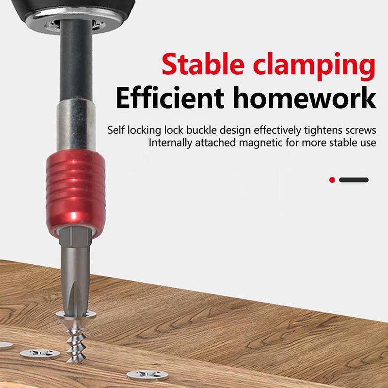 1/3Pcs Hexagonal Handle Red Extended Quick Release Self-Locking Extension Rod Extension Rod 300Mm Screwdriver Extension Rod Tool