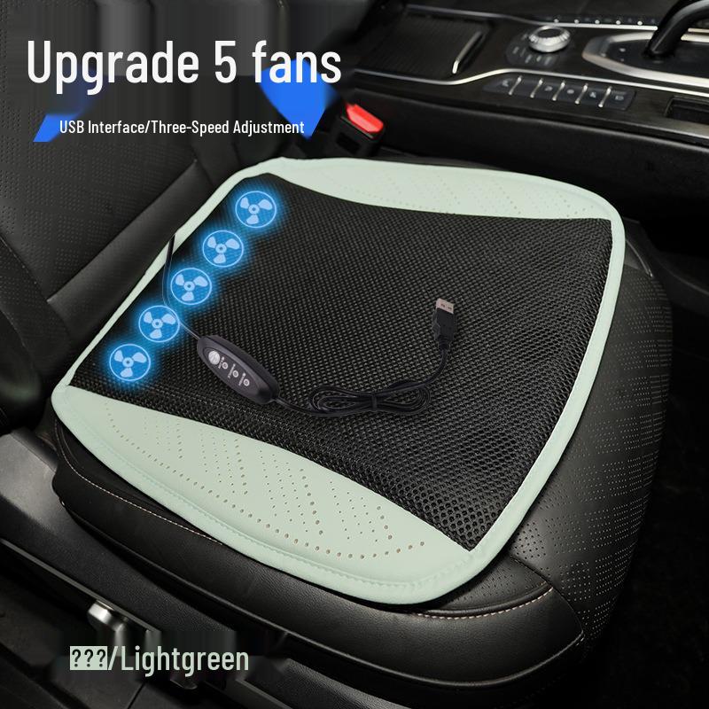 USB-Powered Breathable Ice Silk Car Seat Cushion for Summer Cooling