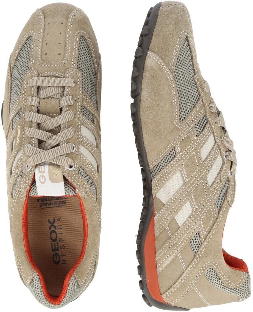 Geox U Snake L Sneakers (U4207L) Beige/dark Orange