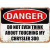 Vintage Chrysler 300 Metal Tin Sign Funny Garage Man Cave Decor
