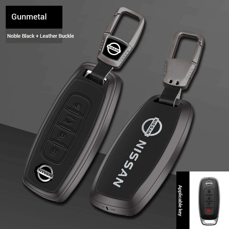 Car Zinc Alloy Key Case Key Bag Car Metal Key Shell For Nissan X-Trail Tiida Teana Juke Leaf Micra Almera Qashqai Sentra Serena