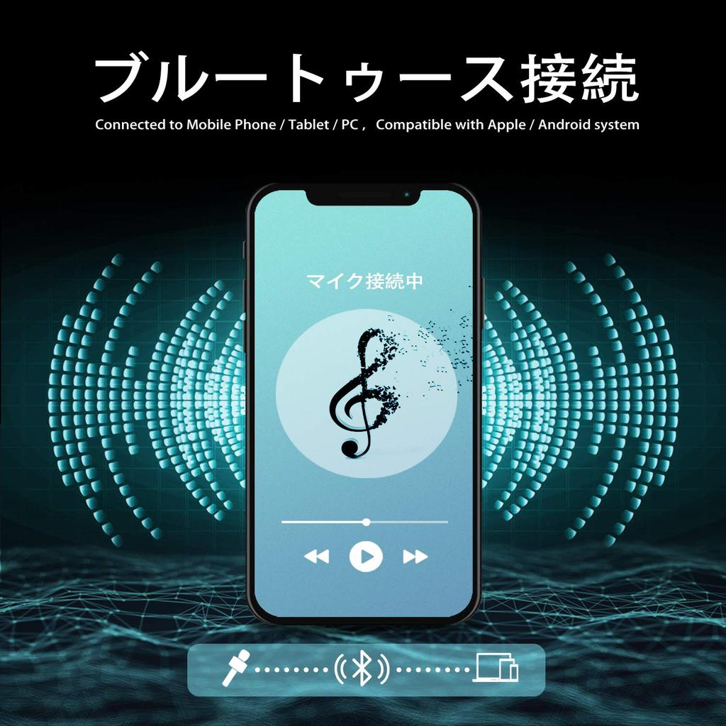 Sky Stone Wireless Karaoke Microphone, Bluetooth Microphone, with LED Light, Music Playback, Recording, for Home Karaoke, Parties, 3200mAh Battery,