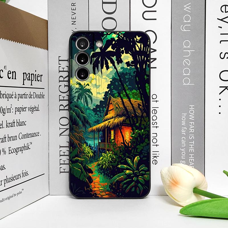 Lustige Kokospalme am Meer Küstenlandschaft Handyhülle für Google Pixel 9A 8 A 7A 6 A 7 PRO 8 9 Pro XL 5G Stoßfest Weiche Hülle