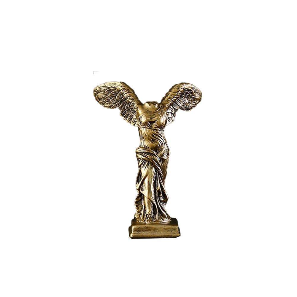For Victory Goddess Desktop Resin Sculpture Winged Statue Ornament for Encouragement and Inspiration with Detailed Winged Design