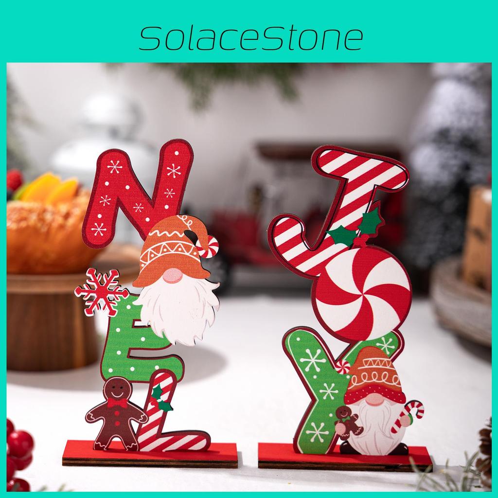 Man Wooden Gingerbread Christmas Decor With Colorful Letters For Holiday Decor