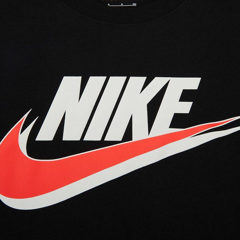 Nike T Shirts Men's Black Crew Neck Moderate Straight Fit DM6962-010