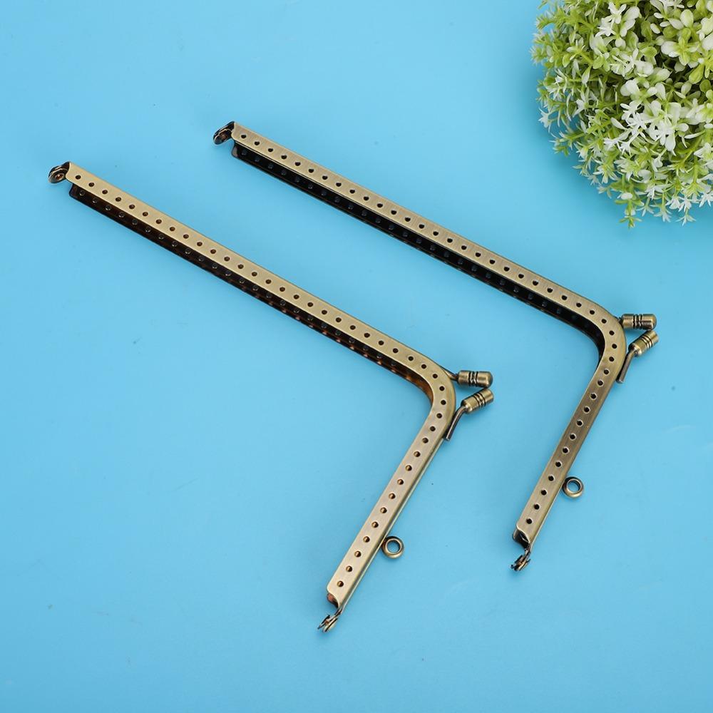 2pcs 18.5cm Length Bag Clasp Lock Alloy Material Metal Purse Frame Purse Frame Tailor Accessories