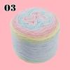 100g 240M 1 Roll Rainbow Woollen Yarn New Soft Hand Woven  Yarn Hat Scarf Sweater Gradient Color Dyeing Crocheting Blend Yarn