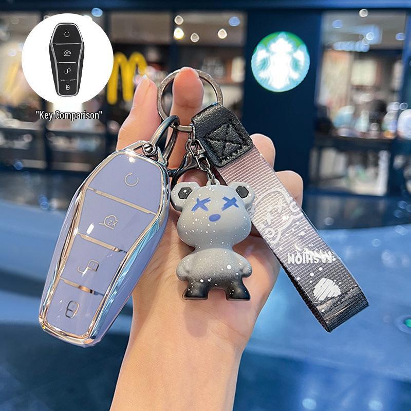 Etui na kluczyk BYD: Kompatybilny z Dolphin, Seagull, Song Plus, Qin DMI, Han EV, Tang, Seal, 06, Yuan Pro - Pokrowiec na brelok