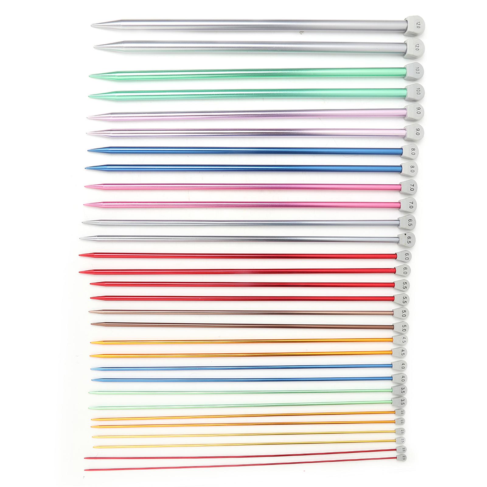 

Цветная окисленная пряжа для свитера, набор игл для ручного вязания, 15 пар