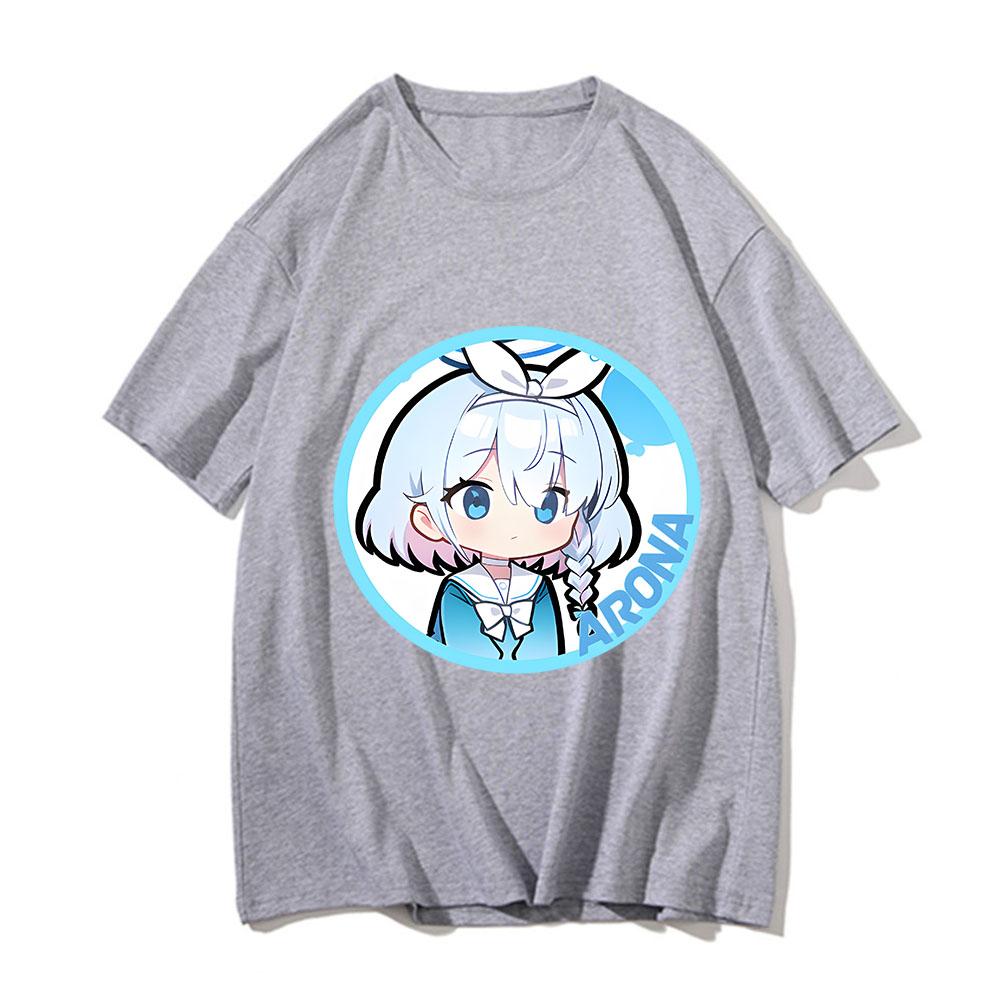 ARONA Blue Archive T-shirt Women Men Harajuku Anime Cartoon Graphic Kawaii Short Sleeve Tee Shirt Unisex Casual Y2k Clothing