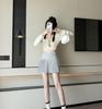 Women's High-Waist Pleated Wool Skirt - Spicy American Style for Autumn/Winter