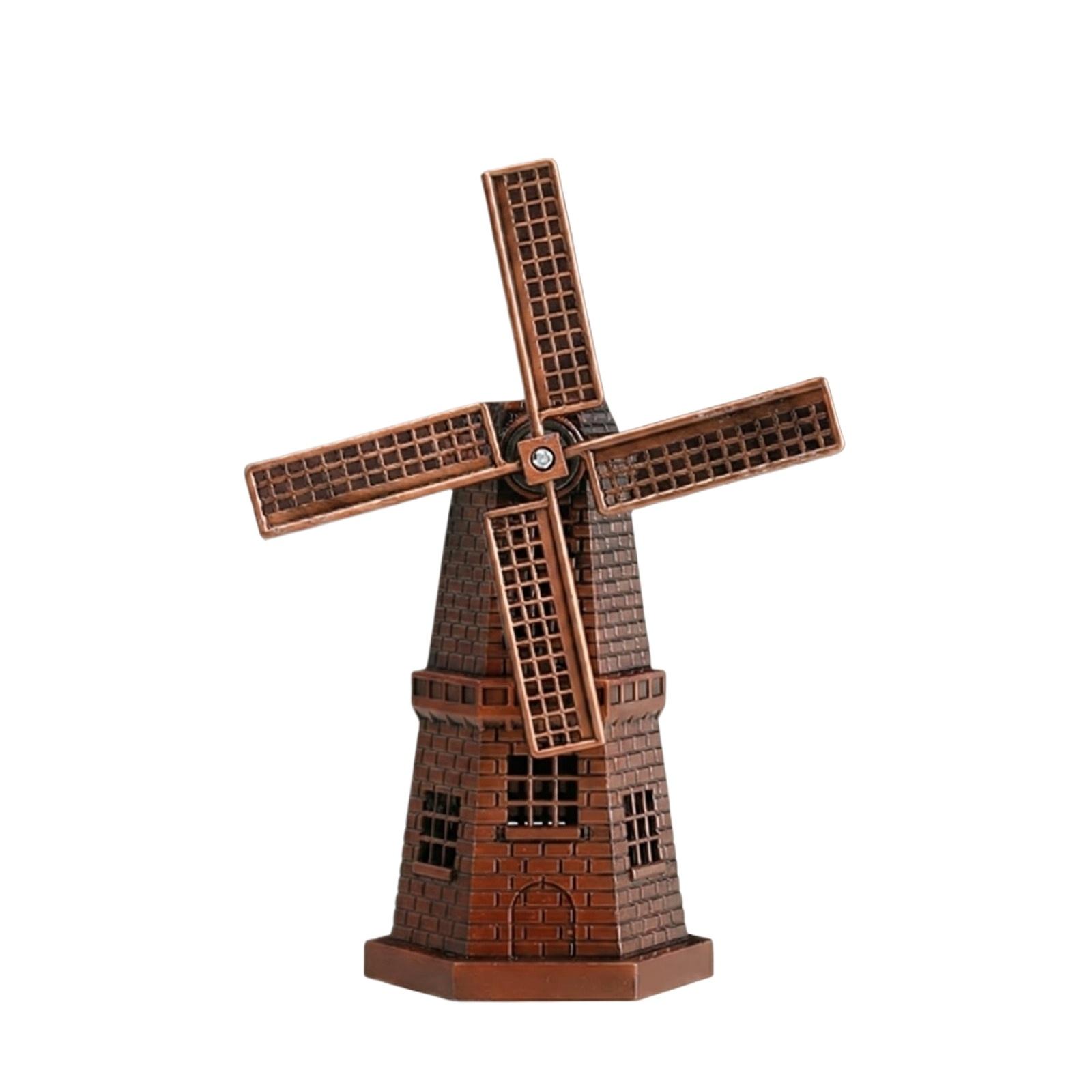 

Vintage Windmill Ornament Bookshelf Wine Cabinet Decoration Creative Living Room Home European- Entryway Cabinet Small Decoration One Size